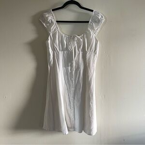 WAYF White Babydoll Button Dress size S